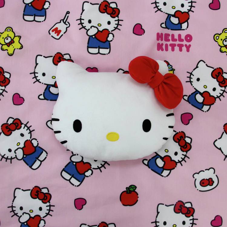 Hello Kitty shaped cushion white 35x30cm, UK version