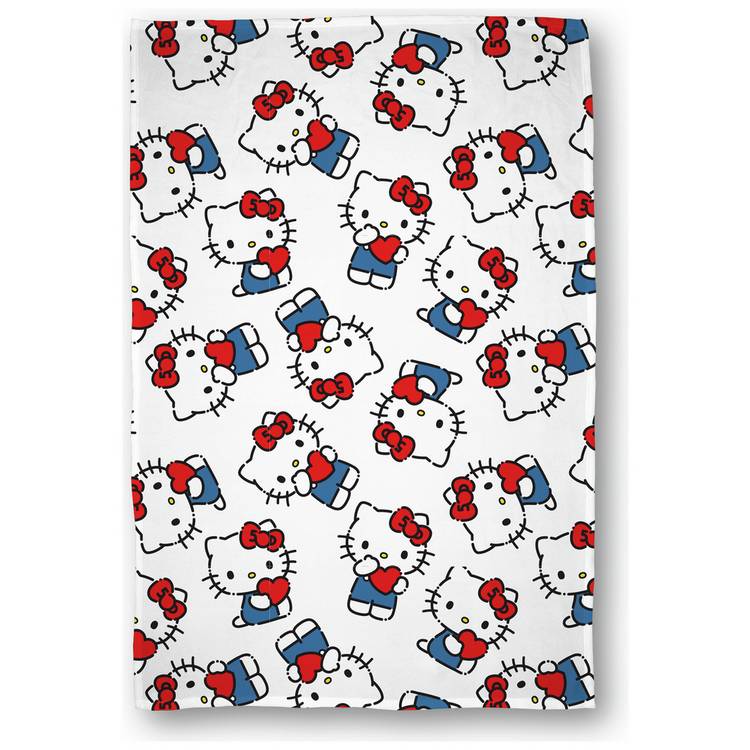 Hello Kitty fleece throw white 100x150cm, imported from the UK