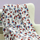 Hello Kitty fleece throw white 100x150cm, imported from the UK