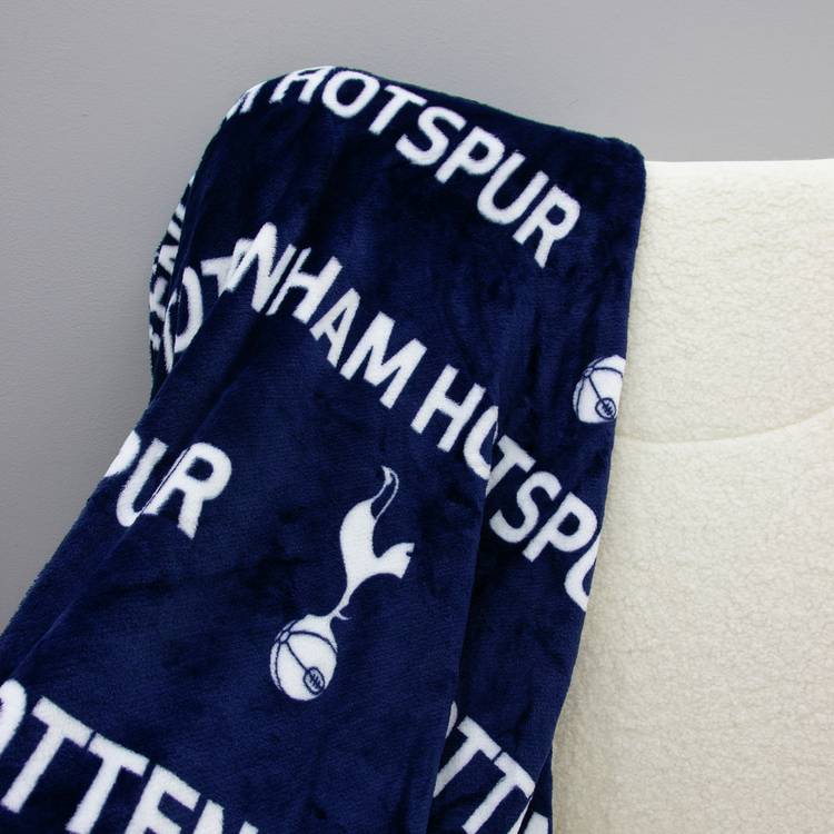 Tottenham Hotspur fleece throw dark blue 100x150cm - British product