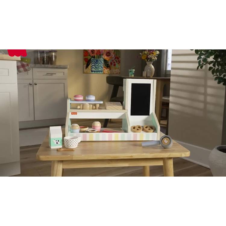 Fisher-Price wooden coffee shop set 20-piece, UK version