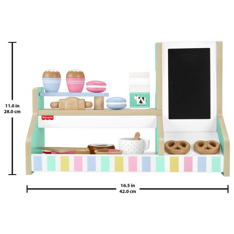 Fisher-Price wooden coffee shop set 20-piece, UK version