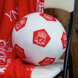 Liverpool FC football-shaped cushion white 25cm - British product