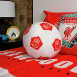Liverpool FC football-shaped cushion white 25cm - British product