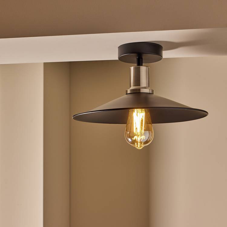 Argos Home Pixie flush ceiling light black, UK version