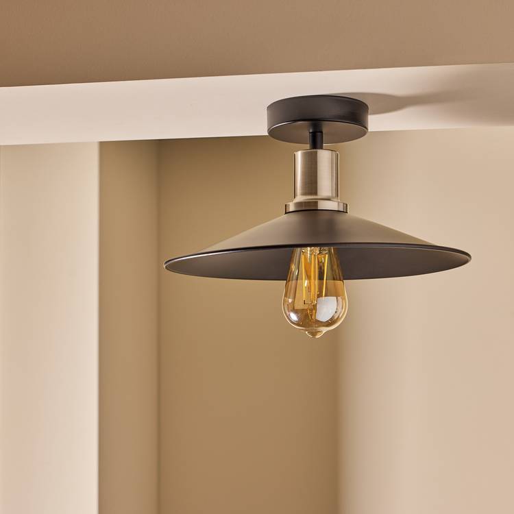 Argos Home Pixie flush ceiling light black, UK version