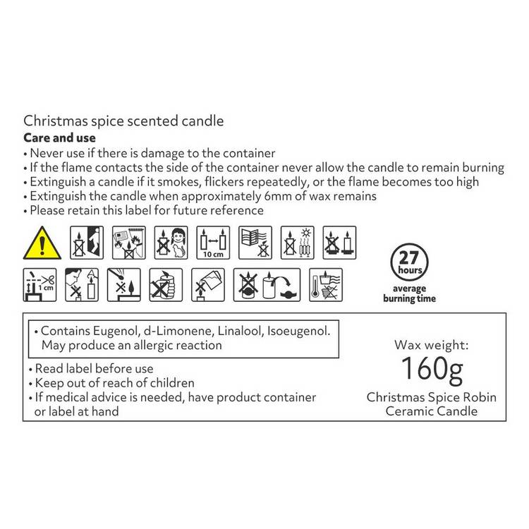 Argos Home Christmas Spice candle 9cm, UK version