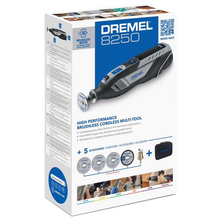 Dremel 8250-5 cordless rotary tool kit, imported from the UK
