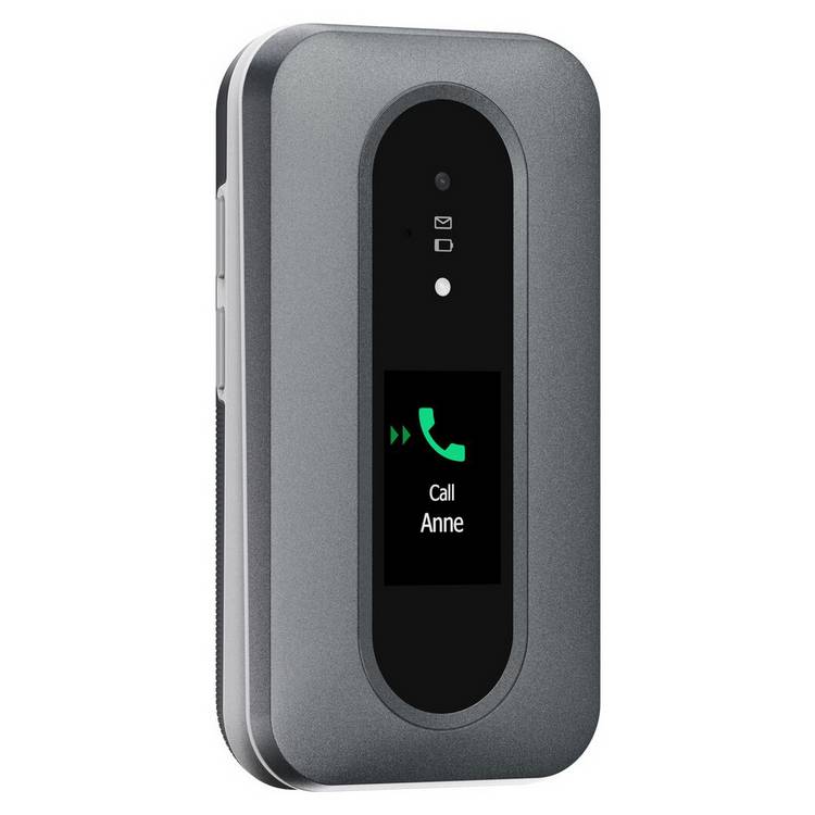Vodafone Doro Leva L30 flip phone graphite and white (British brand)