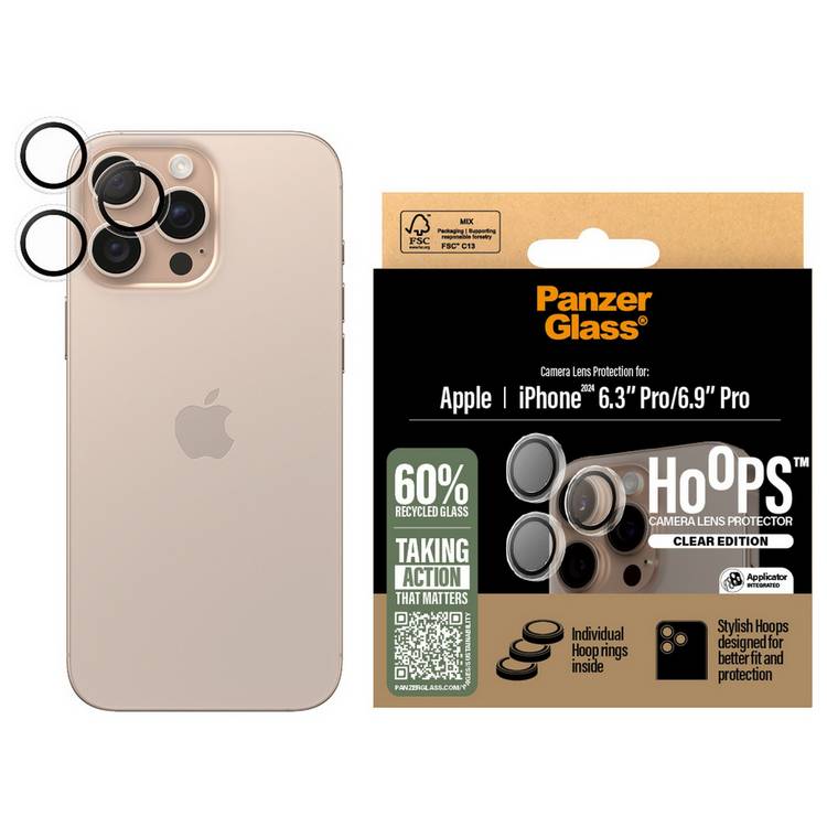 PanzerGlass camera lens protector for iPhone 16 Pro and Pro Max (British brand)