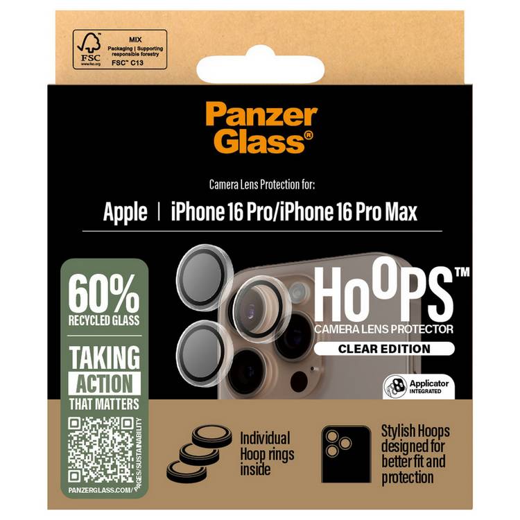 PanzerGlass camera lens protector for iPhone 16 Pro and Pro Max (British brand)