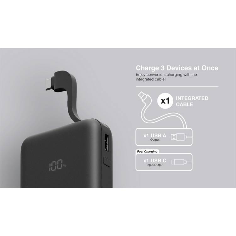 Juice 12000mAh portable power bank black (British brand)