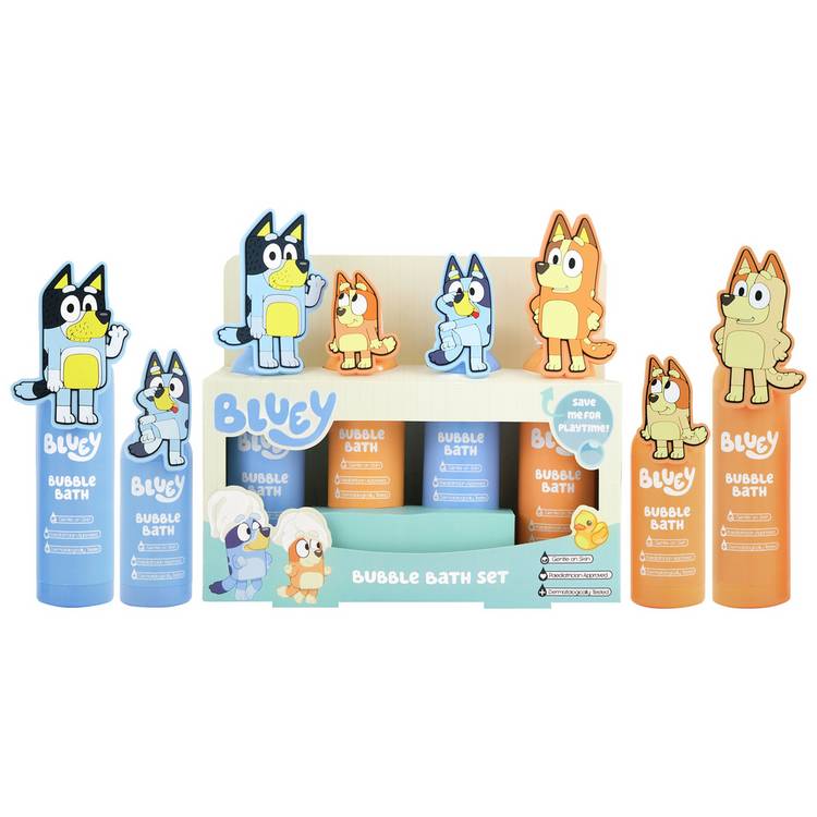 Bluey Bubble Bath Set with toppers, UK version