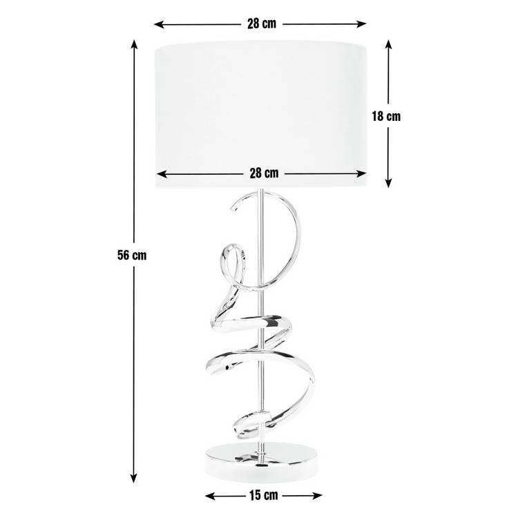 Argos Home sculptural swirl table light in grey, UK version