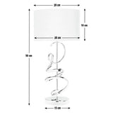 Argos Home sculptural swirl table light in grey, UK version