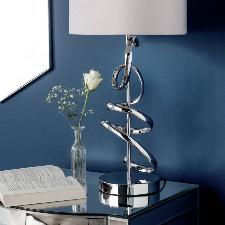 Argos Home sculptural swirl table light in grey, UK version
