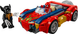 LEGO building toy Spider-Man Car vs. Venomized Wolverine (British brand)