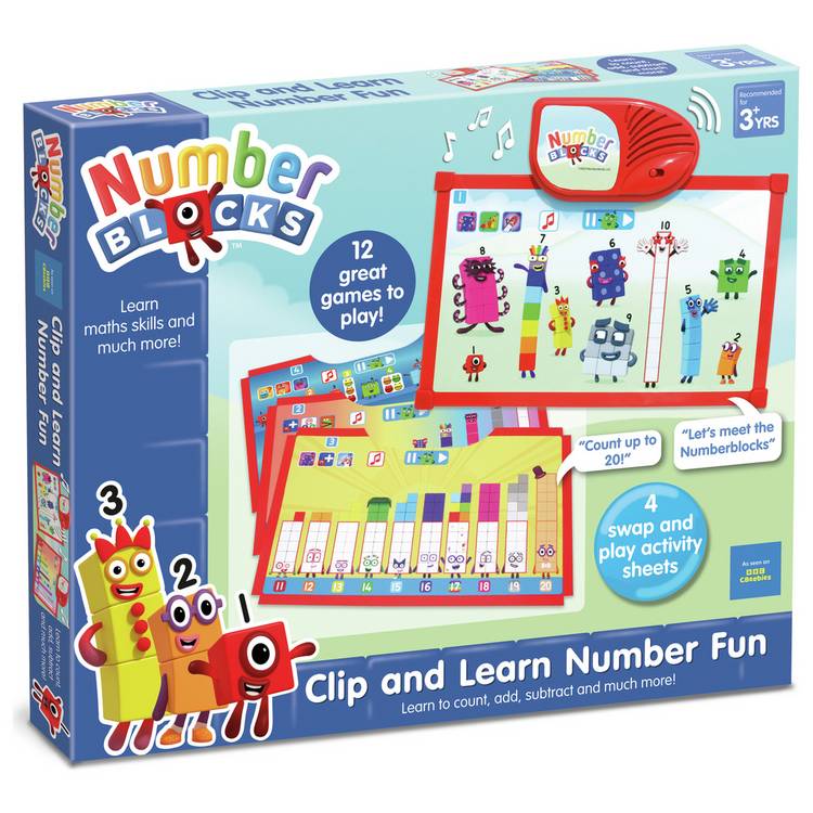 Numberblocks Clip & Learn educational toy, imported from the UK