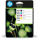 HP 924 original ink cartridge pack of 4 black and colour, UK version