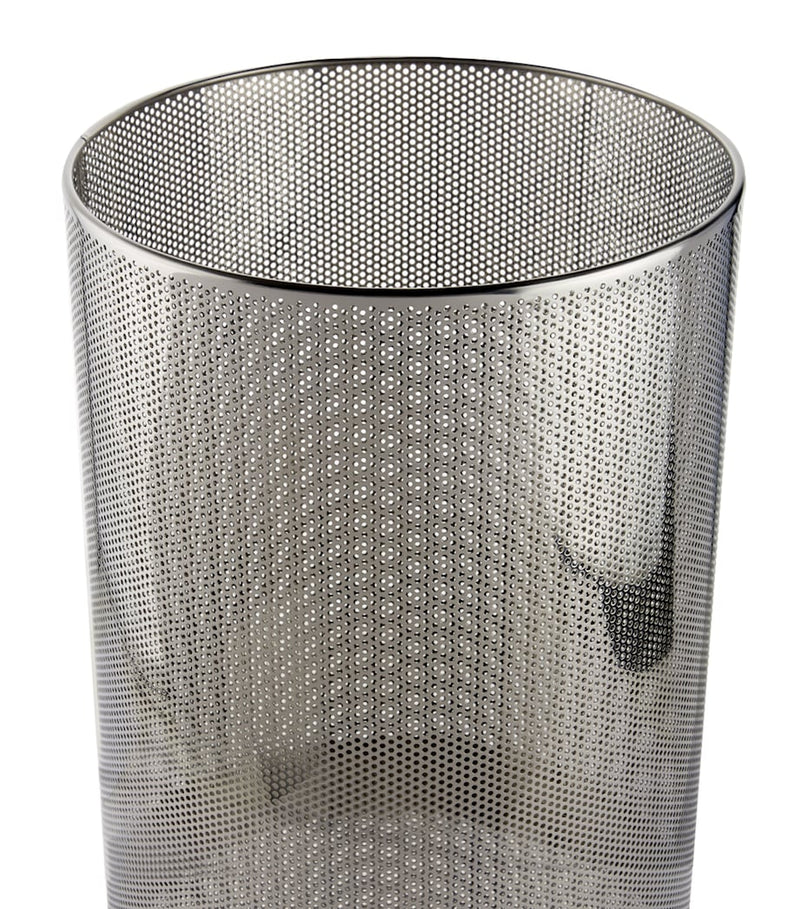 Zodiac round laundry basket with chrome mesh finish, UK version