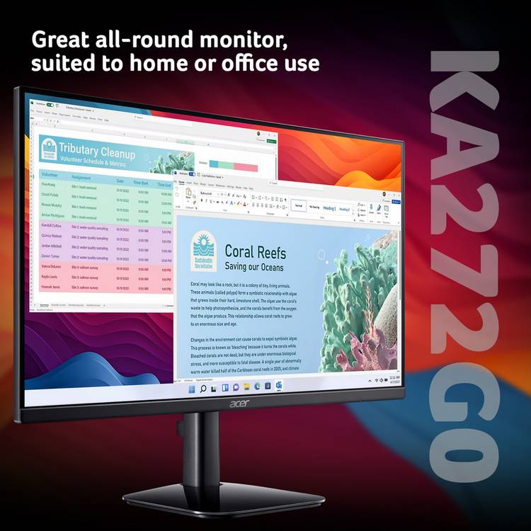 Acer KA272 G0 27in FHD monitor (British brand)