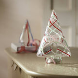 Habitat striped glass Christmas tree wax melt burner 19cm - British product