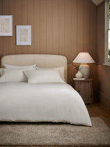 White Supersoft Brushed Cotton Duvet Cover and Pillowcase Set