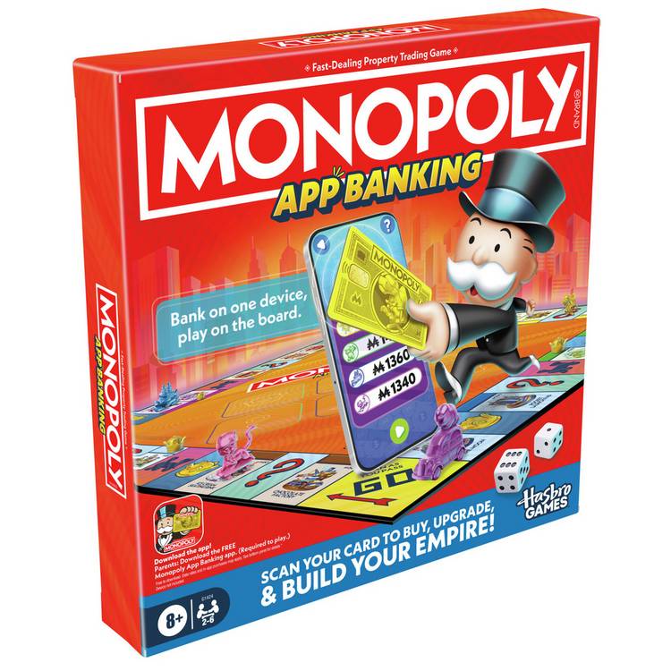 Monopoly App Banking Game board game box UK version
