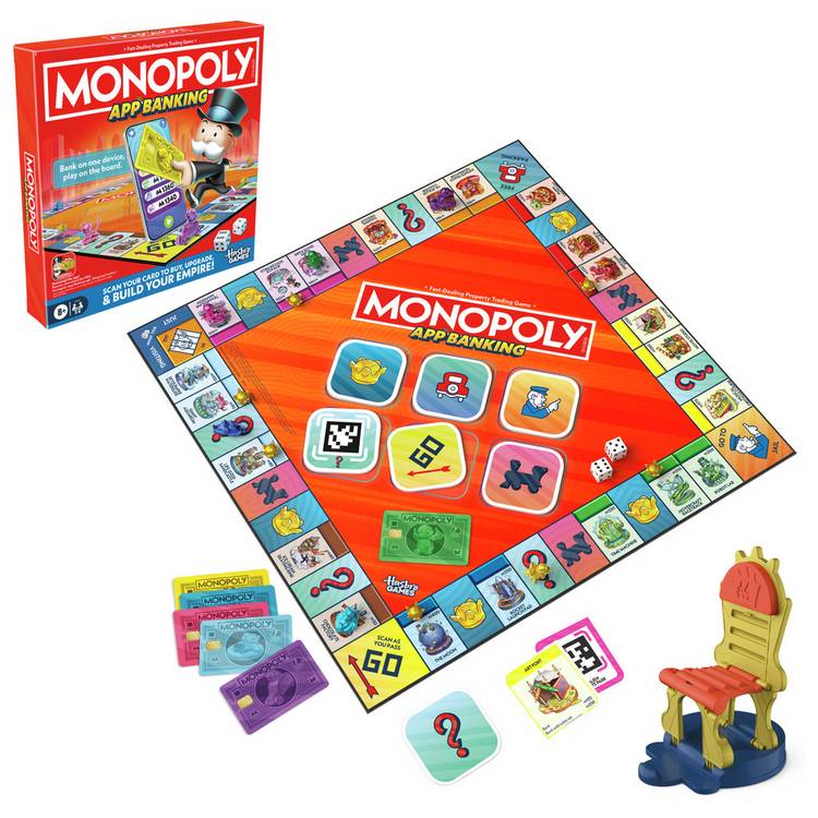 Monopoly App Banking Game board game box UK version