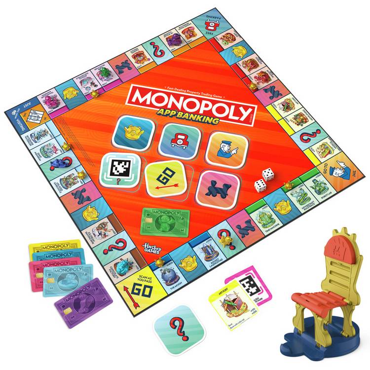 Monopoly App Banking Game board game box UK version