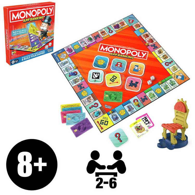 Monopoly App Banking Game board game box UK version