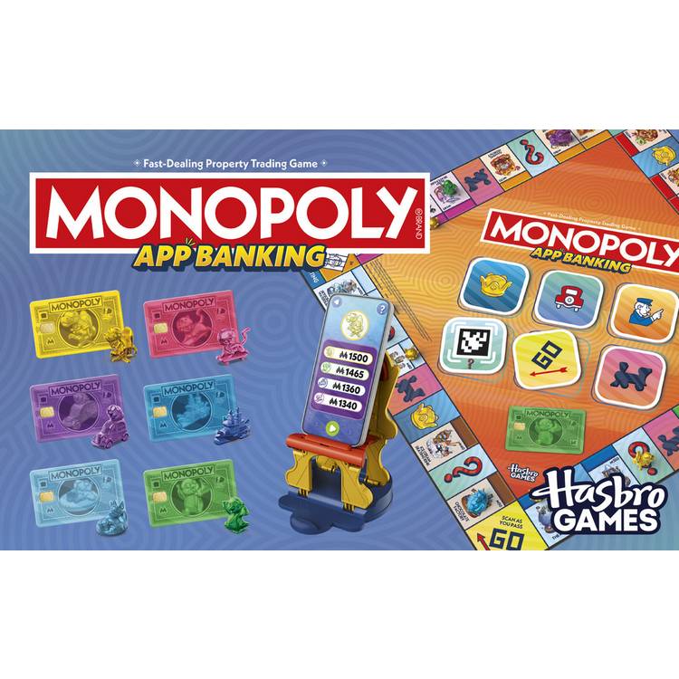 Monopoly App Banking Game board game box UK version