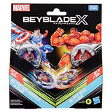 Beyblade X Marvel Shore Pack spinning top set, UK version