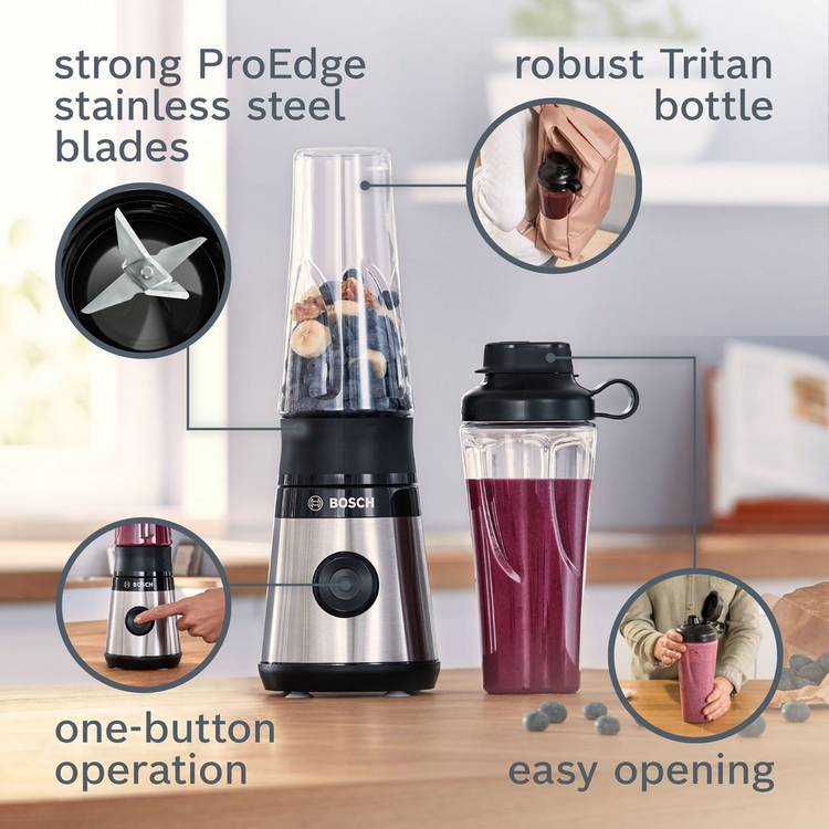 Bosch Vitapower mini blender 450W stainless steel (British brand)