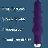 Nauti silicone ribbed vibrator, imported from the UK