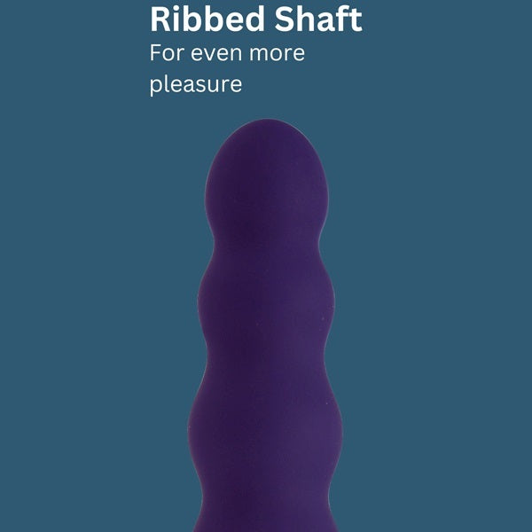 Nauti silicone ribbed vibrator, imported from the UK