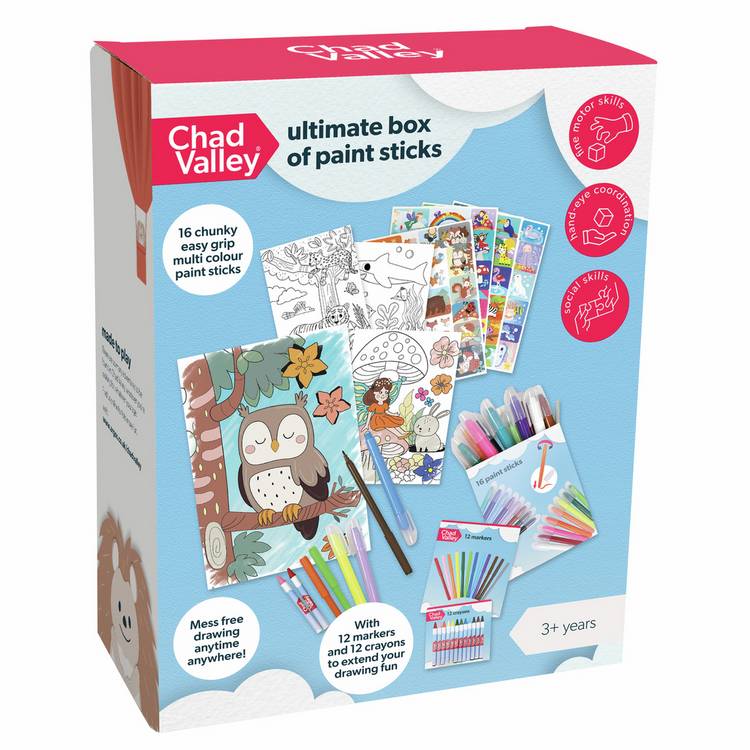 Chad Valley ultimate box of paint sticks art set (British brand)