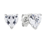 Revere heart cubic zirconia earrings, imported from the UK