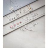 Revere heart cubic zirconia earrings, imported from the UK