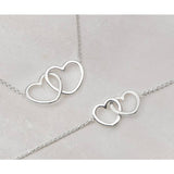 Revere heart cubic zirconia earrings, imported from the UK