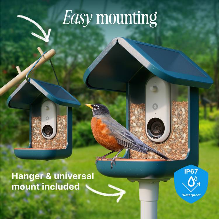 Bird Buddy smart bird feeder Pro Blue - British product