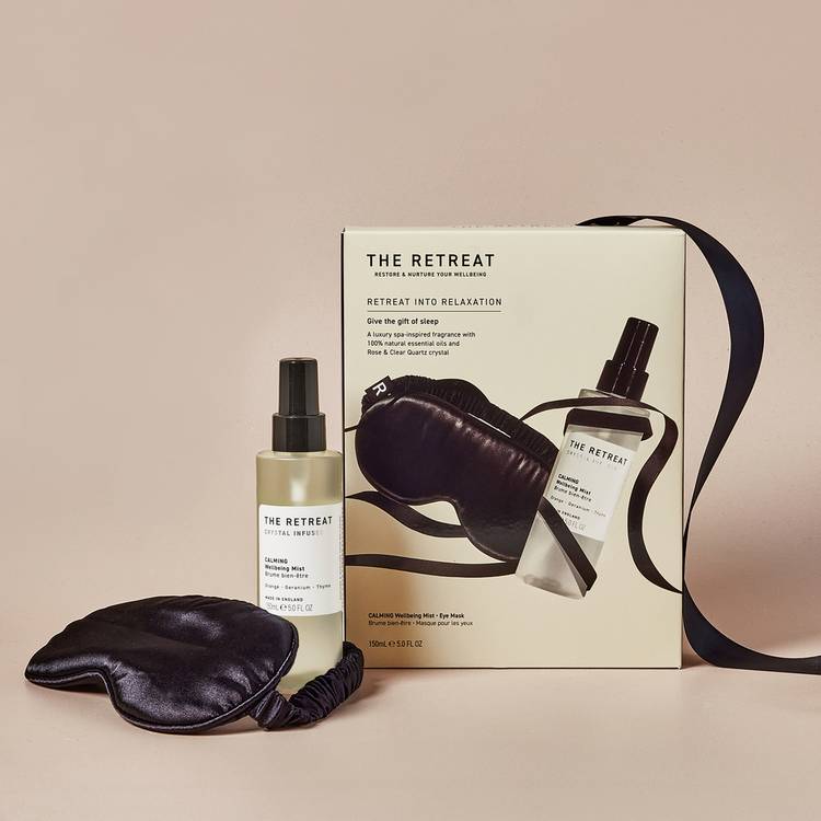 The Retreat sleep gift set with calming mist and eye mask - British product