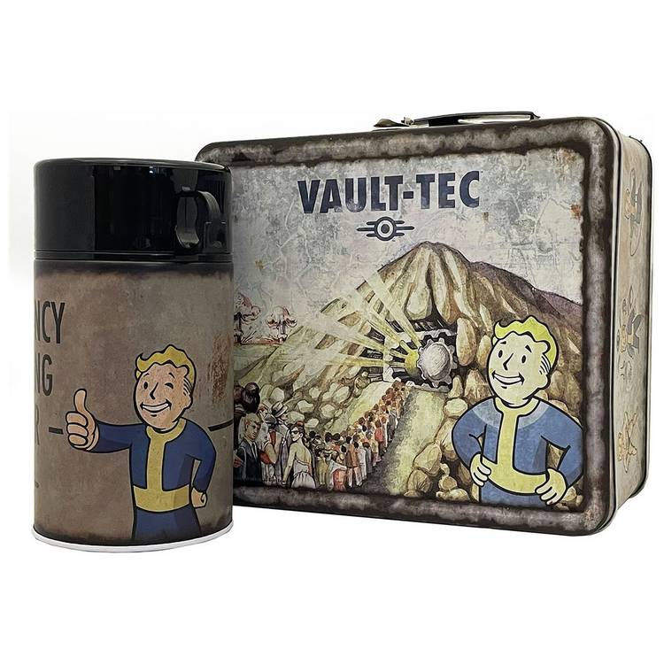 Fallout Vault-Tec lunchbox and flask 19cm, imported from the UK
