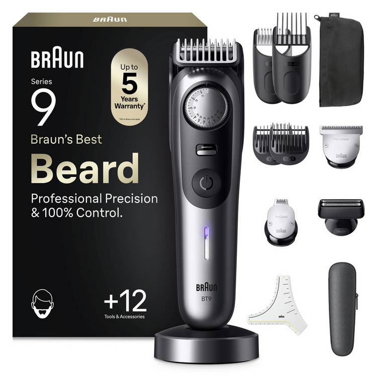 Braun BT 9560 Series 9 Cordless Beard Trimmer, UK version