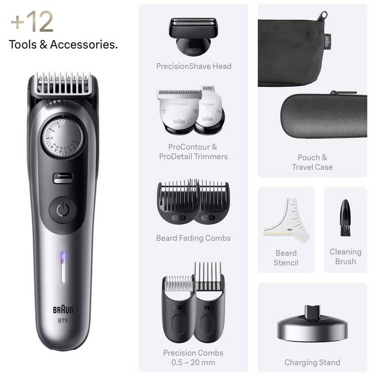 Braun BT 9560 Series 9 Cordless Beard Trimmer, UK version