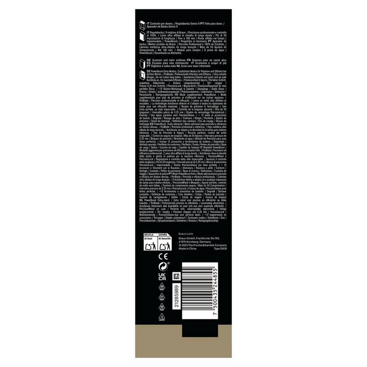 Braun BT 9560 Series 9 Cordless Beard Trimmer, UK version