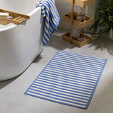 Argos Habitat Blue Stripe Bath Mat 80cm x 50cm- Buy online at McGrocer