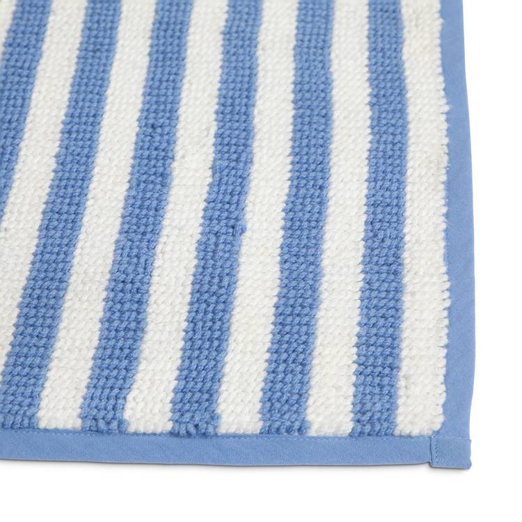 Habitat blue stripe bath mat 80x50cm - British product