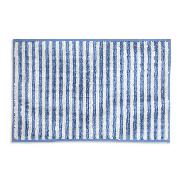 Habitat blue stripe bath mat 80x50cm - British product