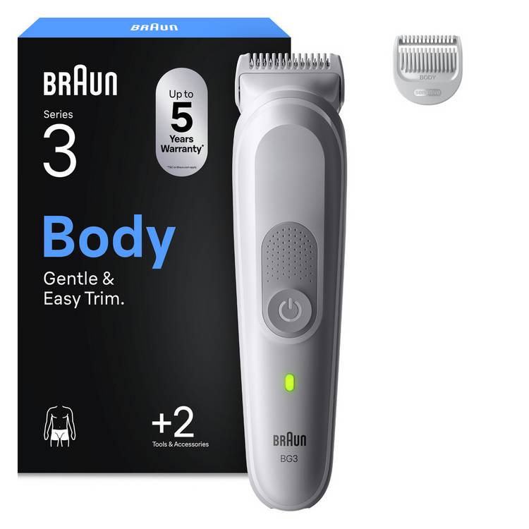 Braun BG 3500 Series 3 body trimmer, imported from the UK